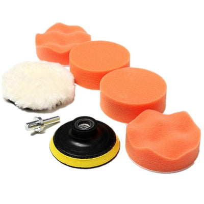 Car polishing sponge set 3 inch 7 sets of flat wave sponge wheel polishing plate wax sponge polishing wheel - IceAndFire