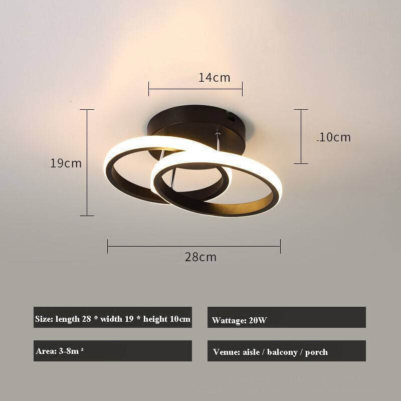 Brand New DIMMABLE 3-Color Ceiling Lamp LED Ceiling Light Living Room Kitchen Hallway - IceAndFire