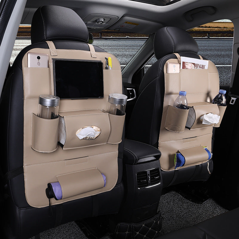 Car Interior Supplies Multifunctional Seat Back Leather Folding - IceAndFire