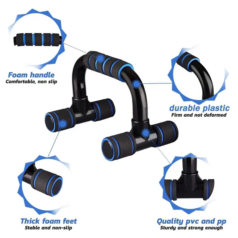 U-Shaped Push-Up Rack with Grip Bar - IceAndFire
