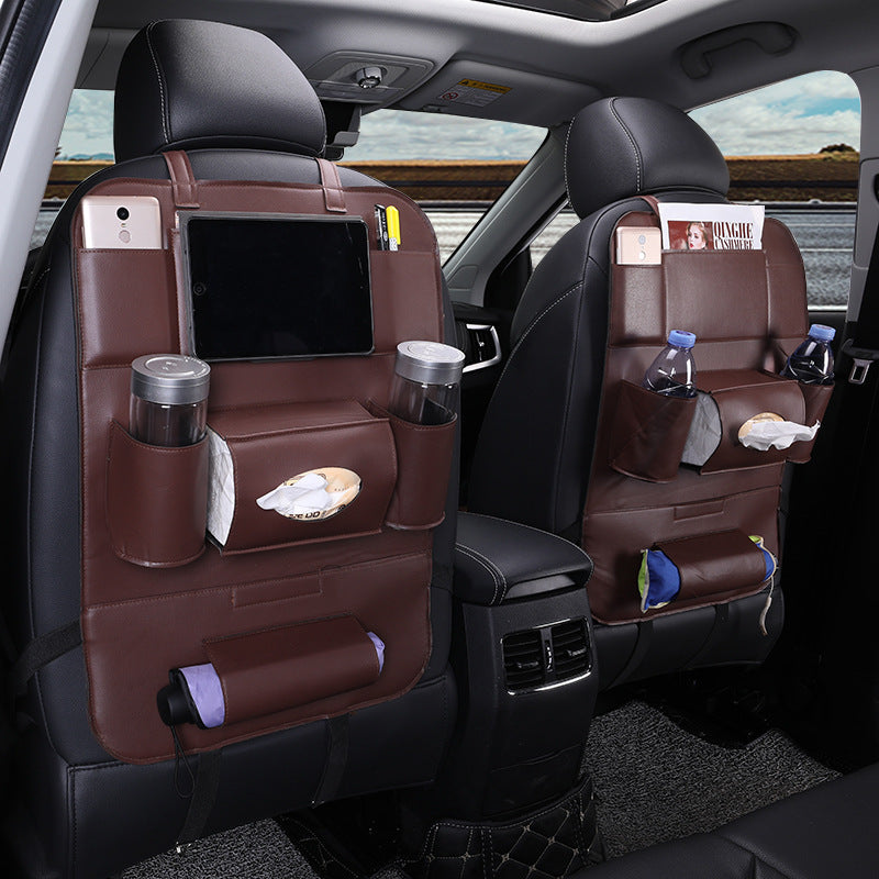 Car Interior Supplies Multifunctional Seat Back Leather Folding - IceAndFire