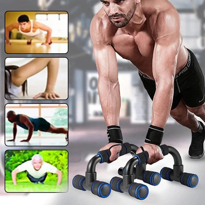 U-Shaped Push-Up Rack with Grip Bar - IceAndFire