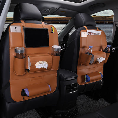 Car Interior Supplies Multifunctional Seat Back Leather Folding - IceAndFire